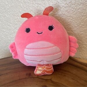 Mini mystery Squishmallow shrimp blind bag Simone 4” pink new